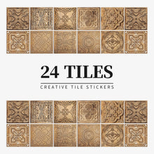 Load image into Gallery viewer, 24pcs/set Light Color Tiles Sticker Wall Stickers Kitchen Bathroom Home Renovation Wallpaper Waterproof Self-adhesive Wall Decal