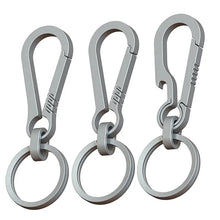 Load image into Gallery viewer, Titantium Carabiner Keychain Carabiner Hook Key Ring Key Holder with Bottle Opener for Camping Hiking Fishing Travel Outdoor