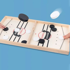 Fast Sling Puck Game! Table Hockey, Action-Packed