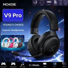 Load image into Gallery viewer, Original MCHOSE V9 PRO Music Esports Gaming Headphones 3-mode Wireless Noise Reduction Mic Customized Head-mounted