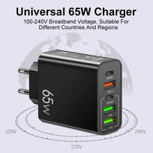 Load image into Gallery viewer, Quick Charge 3.0 20W PD USB Type C Charger: 5 Port Phone Adapter
