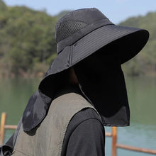 Load image into Gallery viewer, Summer Sun Hats UV Protection Outdoor Hunting Fishing Cap For Men Women Hiking Camping Visor Bucket Hat Neck Flap Fisherman Hat
