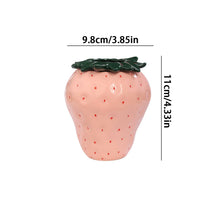 Load image into Gallery viewer, Strawberry vase, ceramic fruit shaped vase, home decoration, New Year decoration vase
