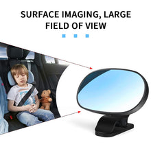 Load image into Gallery viewer, SEAMETAL Wide Angle Car Interior Convex Mirror 360-Degree Suction Cup/Clip Baby Mirror Rear Row Observation Rearview Mirror