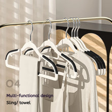 Load image into Gallery viewer, 10Pcs Black/Orange/Grey Multifunctional Wet and Dry Household Hanger Suitable for Hanging Clothes Bedroom Wardrobe Anti-Slip