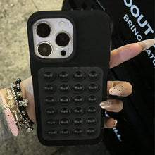 Load image into Gallery viewer, Luxury 3D Suction Cup Stand Litchi Pattern Phone Case For iPhone 17 16 15 14 Pro Max Plus 11 12 13 Pro Max X XR XS 16E Cover