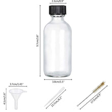 Load image into Gallery viewer, 2oz Mini Clear Glass Bottles with Lids Small Juice Shot Jars