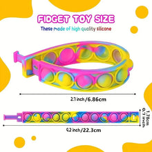 Load image into Gallery viewer, 10Pcs Silicone Bubble Bracelets: Stress Relief Toy - Colorful Anti-Stress Band