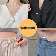 Load image into Gallery viewer, 4PCS Waist Adjustment Buckle Pearl Brooch Fashion Uniform Clothing Decor Accessory