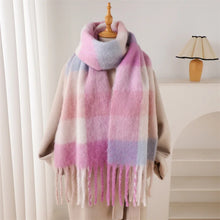 Load image into Gallery viewer, 2025 Winter Thick Warm Scarf Women Cashmere Shawl and Wraps Pashmina Neckerchief Bufanda Female Rainbow Hairy Tessel Echarpe New