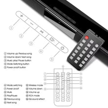 Load image into Gallery viewer, XIKCU Soundbar Speakers Bluetooth 5.3 Stereo Soundbar Surround Sound Home Cinema with Remote Control Support RCA AUX TF-Card