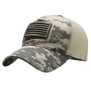 American Logo Mesh Baseball Cap - Embroidered Sunshade Hat for Men & Women