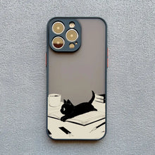 Load image into Gallery viewer, Funny Cat Daily Life Phone Case For iPhone 16 17 pro max Cases 11 12 14 Pro Max Mini 13 15 Plus XR Shockproof  Back Covers