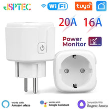 Load image into Gallery viewer, Tuya Smart Socket EU 16A/20A WiFi Plug, Power Monitoring, Alexa Google Assistant