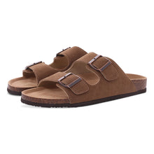Load image into Gallery viewer, Comwarm Fashion Women's Suede Mules Slippers Men Clogs Cork Insole Sandals With Arch Support Outdoor Beach Slides Home Shoes
