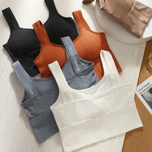 Load image into Gallery viewer, Breathable Sports Bra Anti-Sweat Fitness Top Women Seamless Yoga Bra Shockproof Crop Top Push Up Sport Bra Gym Workout Top