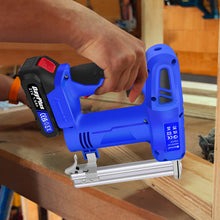 Load image into Gallery viewer, 2 in 1 Heavy Duty Electric Nailer with Battery and Charger, 500 Nails and 500 Staples, Nailer for DIY Woodworking Furniture