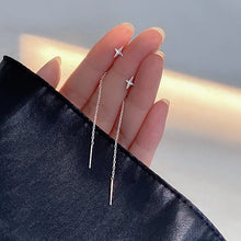 Load image into Gallery viewer, Ventfille 925 Sterling Silver Star Earring for Women Girl Simple Tassels Chain Fashion Office Jewelry Gift Dropshipping