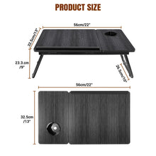 Load image into Gallery viewer, Laptop Desk, Laptop Bed Table with Foldable Legs &amp; Cup Slot,Reading Holder Notebook Stand Breakfast Bed Tray Book Holder for Bed