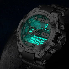 Load image into Gallery viewer, LIGE Men Military Watch: Digital, Waterproof, LED Quartz, Sport Wristwatch