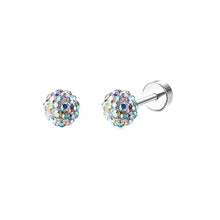 Load image into Gallery viewer, 2PCS/Set Stainless Steel Heart Moon Earbone Stud Screw Ball Stud Earrings for Women Fashion Ear Tragus Cartilage Body Piercing
