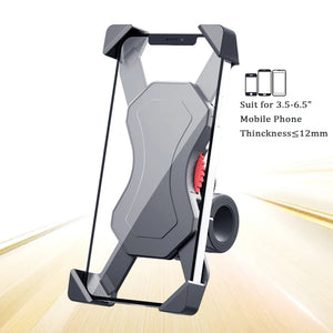 Bike Motorcycle Scooter Phone Holder 360° Rotation 3.5-6.5 Inch Anti Shake Stabl