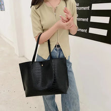 Load image into Gallery viewer, Fashionable Crocodile Pattern Shoulder Tote Bag PU Women&#39;s Crossbody Handbag