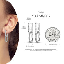 Load image into Gallery viewer, 925 Silver Hoop Earrings  For Woman Pendientes Zircon Heart Shape Star Eardrop Original Earring Fashion Jewelry