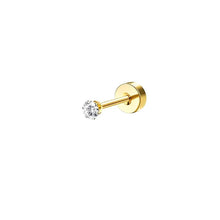 Load image into Gallery viewer, Bobisty 1pc Earrings Surgical Stainless Steel Earrings for Women Dainty Flat Back Earring Stud Hoop Cartilage for Sensitive Ears