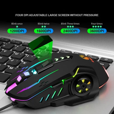 Wired Gaming Mouse! RGB Light, Programmable, High DPI