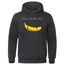 Load image into Gallery viewer, Dolce &amp; Banana Men&#39;s Hoodie Funny Print Casual Warm Fleece Streetwear Sweatshirt