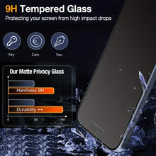 Load image into Gallery viewer, 3Pcs Oleophobic Dust Free Easy Installation Matte Privacy Screen Protector for IPhone 16 15 11 12 13 14 Pro Max Plus XS 17 Glass