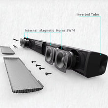 Load image into Gallery viewer, XIKCU Soundbar Speakers Bluetooth 5.3 Stereo Soundbar Surround Sound Home Cinema with Remote Control Support RCA AUX TF-Card