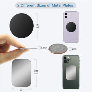 Magnetic Car Phone Holder Metal Plate Disk Iron Sheet Sticker Round Mount Disk