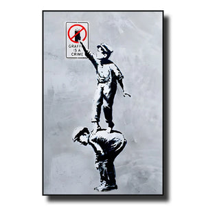 Banksy Street Graffiti Decorative Canvas Painting Art Poster Abstract Figure Mural Room Wall Decoration Prints