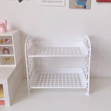 Load image into Gallery viewer, Desktop Stationery Rack Storage Holder Multi-Functional Plastic Shelf Makeup Organizer Office Dormitory Desk Organizer Shelf