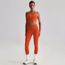 Load image into Gallery viewer, Naked Feel Yoga Set Women Fitness Sportswear 2 Piece Strappy Sports Bra High Waist Gym Leggings Workout Outfit Active Wear