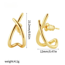 Load image into Gallery viewer, Stainless Steel Cross Stud Earrings for Women Girls Trendy Dainty Simple Minimalist Accessories Party Fashion Jewelry Gifts