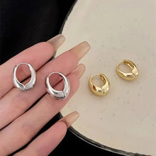 Load image into Gallery viewer, Vintage Chunky Stainless Steel Hoop Earrings For Women Fashion Simple Round Circle Simple Earrings Party Jewelry Holiday Gifts