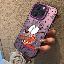 Load image into Gallery viewer, Hot COURAGEOUS Cowardlys Dog Phone Case for IPhone 16 15 14 13 12 11 Mini Pro Max X XR XSMAX 8 7 Plus Anti Fall Matte Back Cover