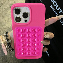 Load image into Gallery viewer, Luxury 3D Suction Cup Stand Litchi Pattern Phone Case For iPhone 17 16 15 14 Pro Max Plus 11 12 13 Pro Max X XR XS 16E Cover