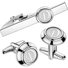 Load image into Gallery viewer, HAWSON 2&quot; Men&#39;s Personalized Initials Tie Clip &amp; Cufflinks Set, Gift for Men