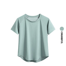 Load image into Gallery viewer, DRUR 2pcs Yoga Set Women Summer Sports Suit 2 Piece Sportswear Outfits Female Short Sleeve Fitness Tops Running Shorts Sets New