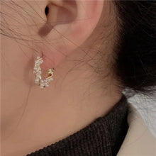 Load image into Gallery viewer, French Imitation Pearl Circel Earring Small Round Hoop Earrings For Women New Design Texture Earrings Jewelry Elegant Gift