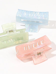 Tortoise Hair Claw Clips Rectangle Shape Barrettes Fashion Accessories for Women