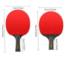Load image into Gallery viewer, 5/6 Star Table Tennis Racket 2PCS Professional Pinng Two-Piece Pure Wood Table Tennis Paddle High-quality Set with A Bag
