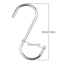 Load image into Gallery viewer, 10pcs Stainless Steel S Shaped Hook Kitchen Bathroom Clothing Hooks Multi-functional Metal Hanging Hook