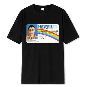 McLovin ID Card T-Shirt Men's Cotton Geek Tee Unisex Summer Superbad Shirt