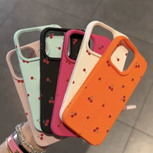 Load image into Gallery viewer, Cute Cartoon Cherry Lichee Pattern Silicone Phone Case For iPhone 16 15 14 13 12 11 Pro Max XS Max XR 14 15 16 Plus Cover Funda