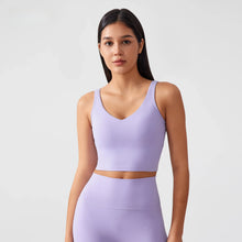 Load image into Gallery viewer, Sports Bra for Women Yoga Top Fixed Chest Pad Gym Vest Shock-proof Workout Tops Yoga Clothes U-shaped Back Fitness Crop Top